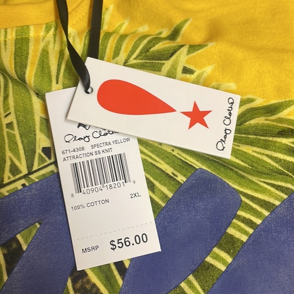 Play Cloths Far From Fantasy Tee Shirt Attraction SS Knit Spectra Yellow T-15 - Picture 4 of 7